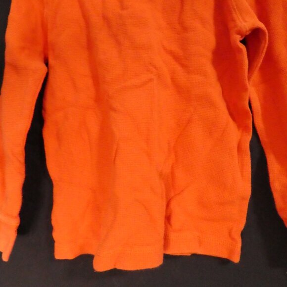 CARTER'S | size 5 | Orange Waffle Knit Long Sleeve Shirt | Partial Button-Up - Picture 13 of 14